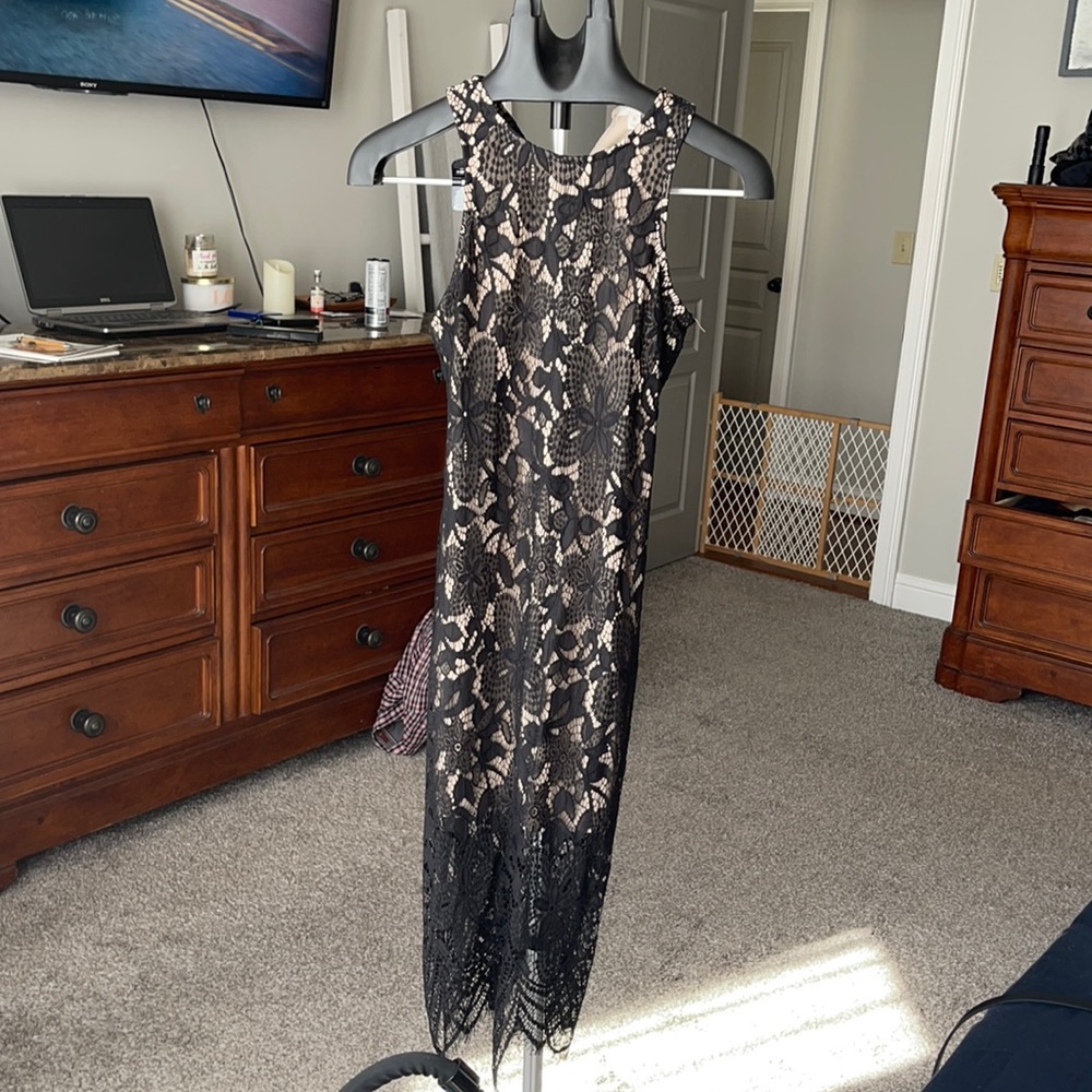 Black lace dress